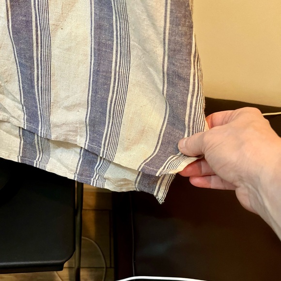 NWT Olive & Oak Sleeveless Striped Button Down Tank Dress Size L - Picture 5 of 8